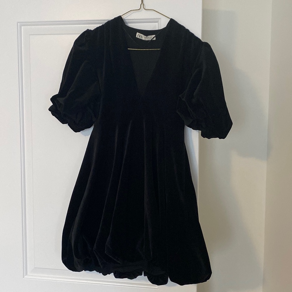 Zara velvet mini dress
